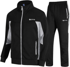 TBMPOY Men's Tracksuits Sweatsuits for Men Set Track Suits 2 Piece Casual Athletic Jogging Warm Up Full Zip Sweat Suits